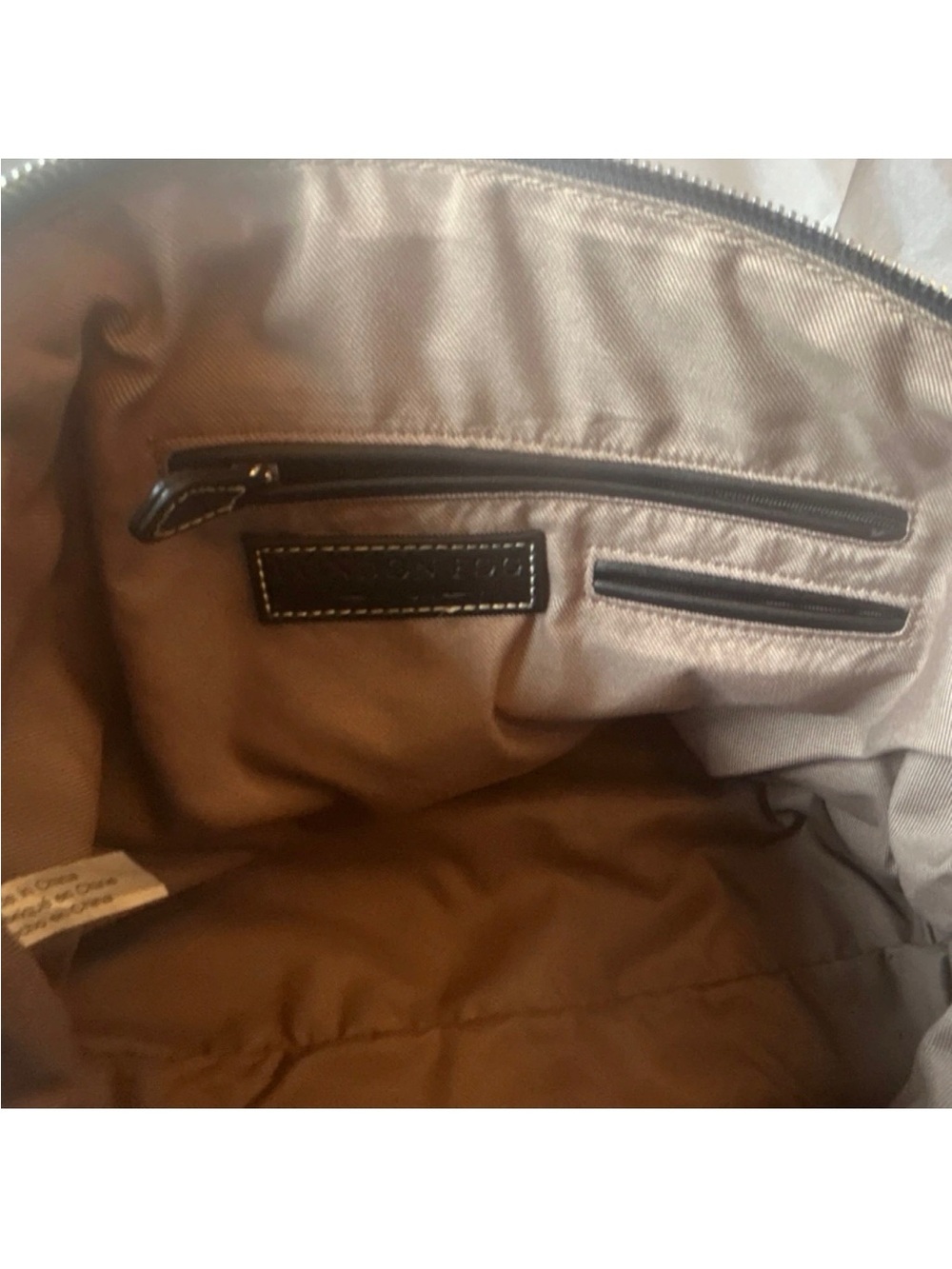 London Fog Black Pebbled Satchel Silver Hardware Double Handles Zip Closure - Picture 7 of 9